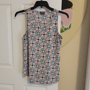 Van Heusen SzMed Floral Pattern Tank Top - Pink and Blue